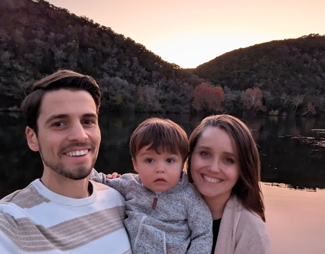 Kelson, Sandra, and Archer family photo